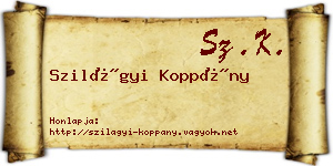 Szilágyi Koppány névjegykártya